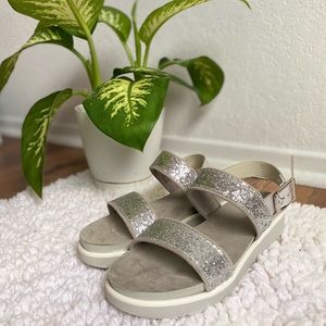 Aldo Gray Sparkly Sandals